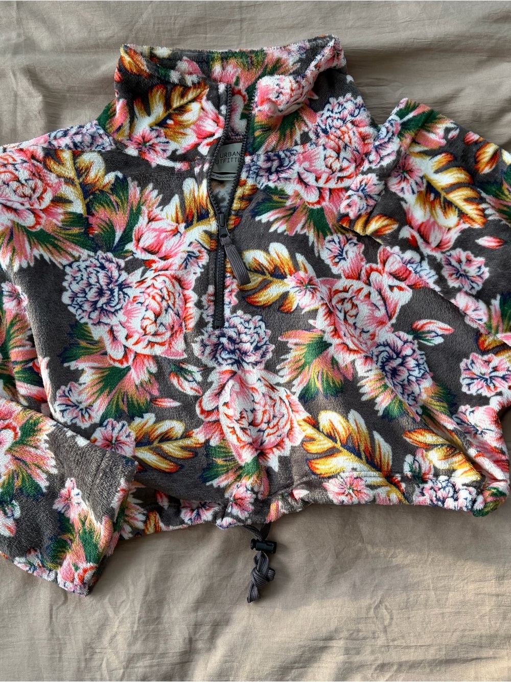 Urban Outfitters UO Angela Fleece - Floral pink & green print
